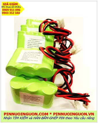 Pin đèn Exit thoát hiểm 3.6v 4/5SC 2000mAh; Pin đèn sự cố khẩn cấp 3.6v 4/5SC 2000mAh